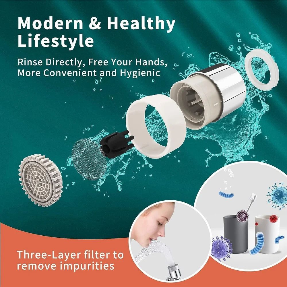 Stainless Steel 360 Degree Movable Faucet Aerator
