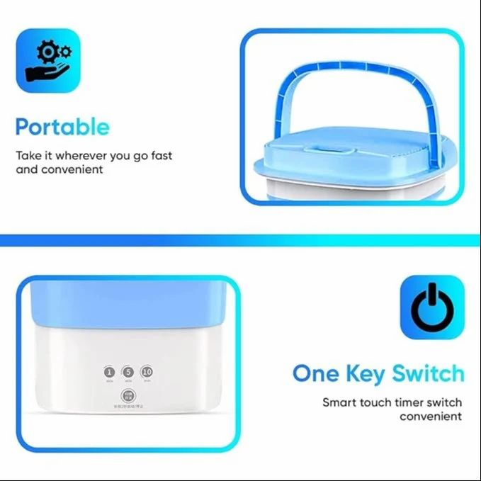Blue Mini Foldable Washing Machine