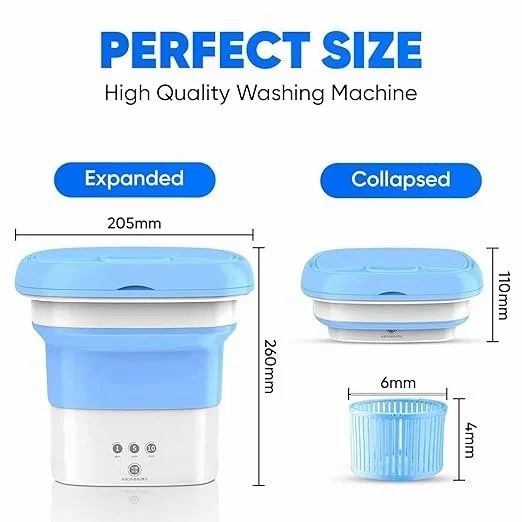 Blue Mini Foldable Washing Machine
