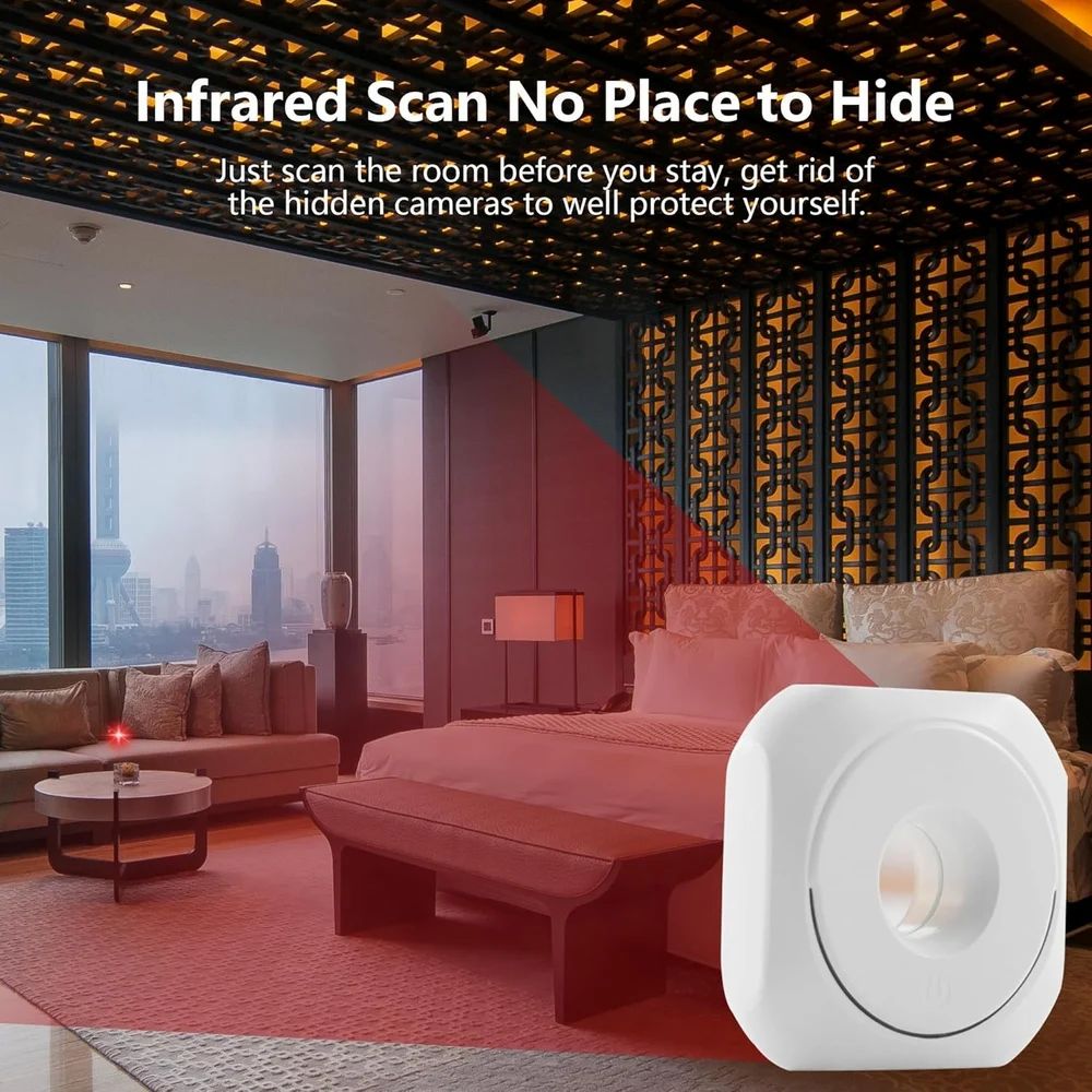 Spy Hidden Camera Detector Portable Wireless Bug Detector Wireless Infrared Camera Sweeper Detector