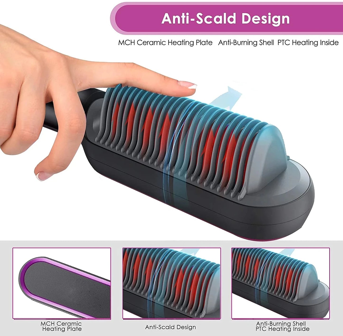 RECHARGEABLE MINI HAIR STRAIGHTENER, Type: Plate