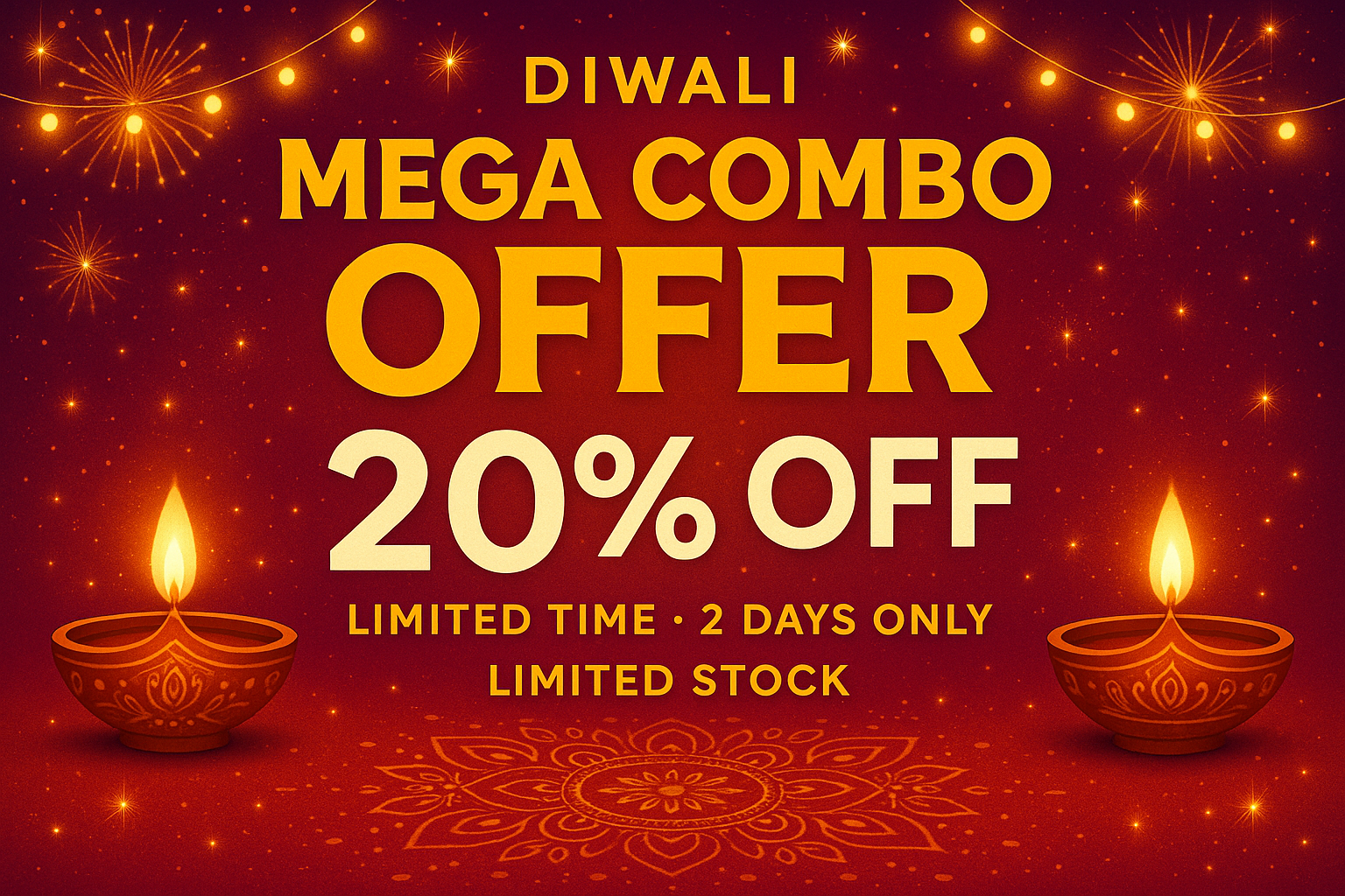 diwali Mega combo offer 20% limited time 2 days limited stock
