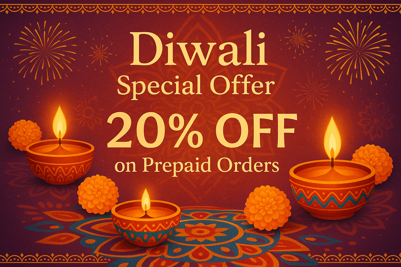 diwali offer and 20% prepaid offer