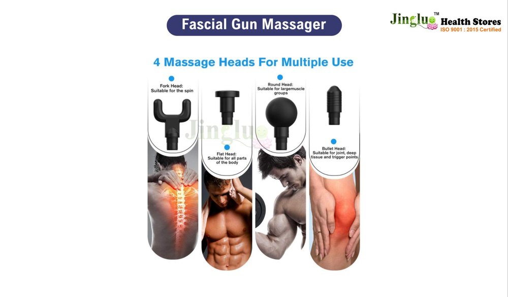 Plastic Black Fascial Gun Massager for Trigger Point Release