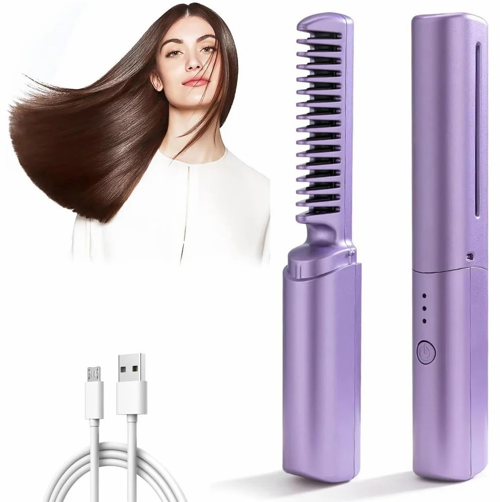 RECHARGEABLE MINI HAIR STRAIGHTENER, Type: Plate