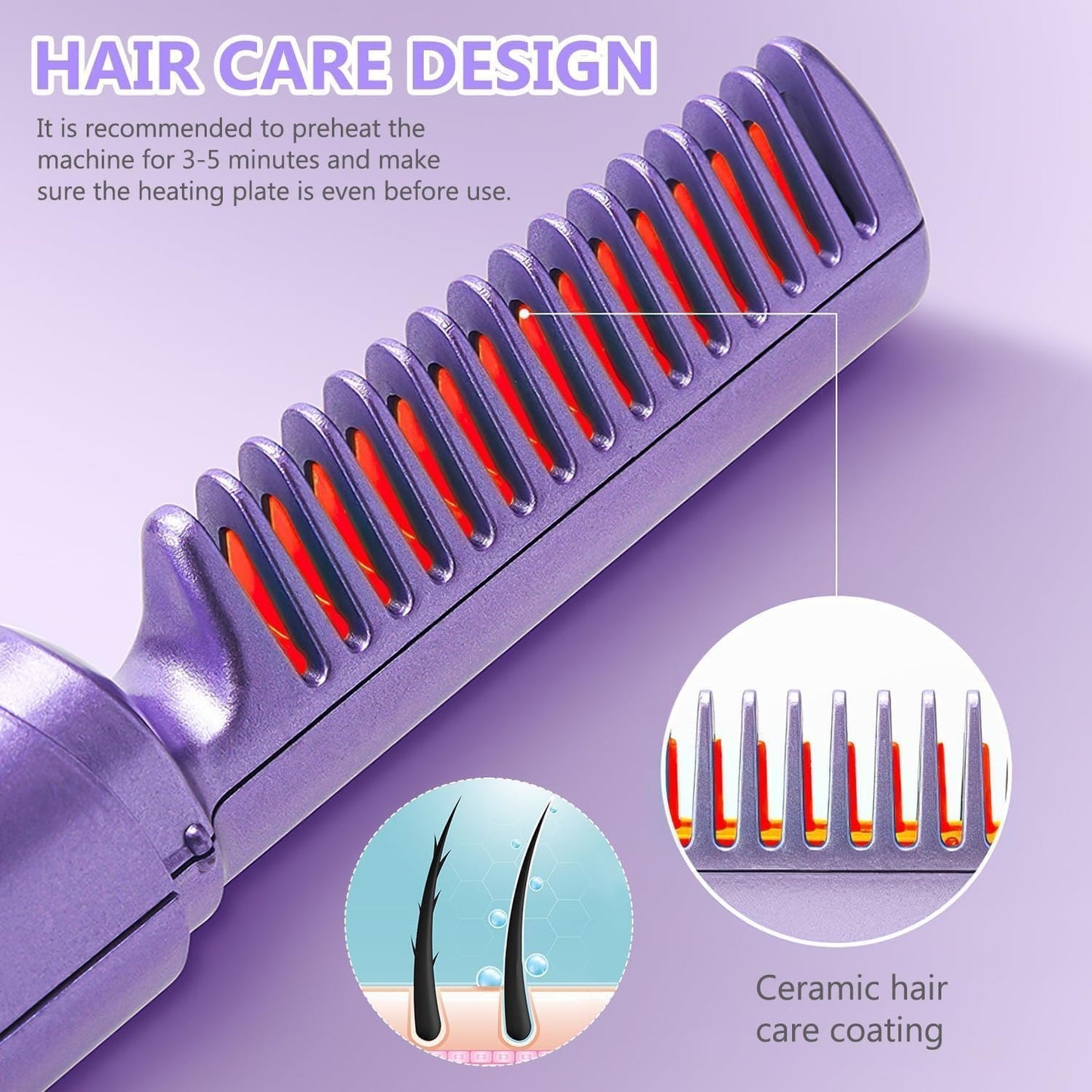 RECHARGEABLE MINI HAIR STRAIGHTENER, Type: Plate