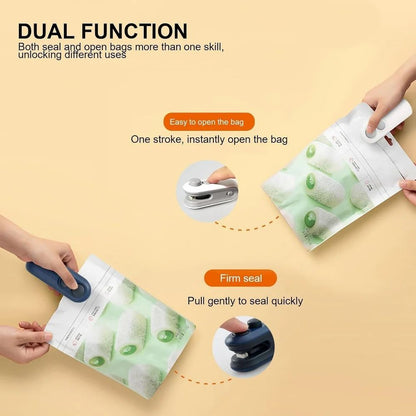 Portable Mini Sealing Machine 2 in 1 USB Rechargeable Magnetic Bag Sealer Heat Seal with Cutter